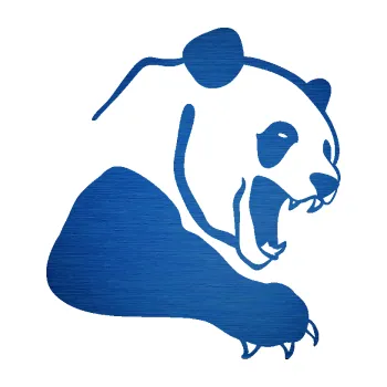 Samolepící dekorace SAMOLEPKA Panda 010 pravá (65 - škrábaný kov modrý) NA AUTO, NÁLEPKA, FÓLIE, POLEP, TUNING, VLASTNÍ TEXT, TISK, AUTOSAMOLEPKY.cz, POLEPY, OBRÁZEK, LOGO, SAMOLEPKY