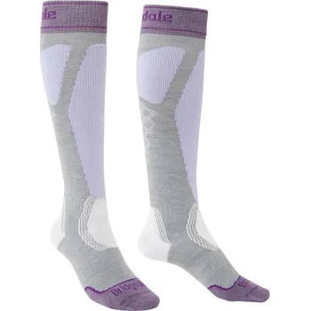 Dámské oblečení Bridgedale Ski Easy On Women's grey/lilac/813 M ponožky