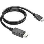 Kabel C-TECH DisplayPort/HDMI, 2m, černý