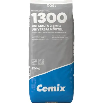 Omítka Cemix 1300 Univerzální zdicí a omítková směs, zrno 2mm, 25 kg /001/