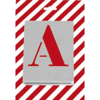 Speciální papír Šablony patkové písmo - sada 26 písmen pozink plech 0,2 mm 50 mm (p)