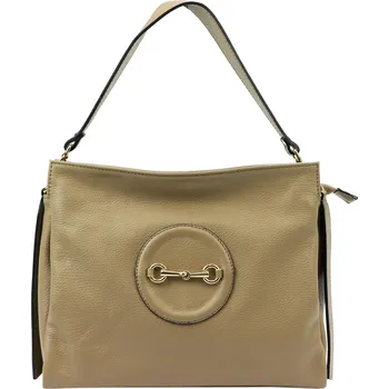 Kabelka Kožená kufříková kabelka Luka 20-043 béžová