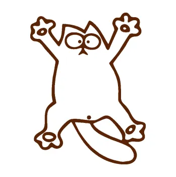 Samolepící dekorace Kočka 040 pravá na rozpláclá (15 - hnědá) SAMOLEPKA NA AUTO, NÁLEPKA, FÓLIE, POLEP, TUNING, VLASTNÍ TEXT, TISK, AUTOSAMOLEPKY.cz, POLEPY, OBRÁZEK, LOGO, 3D STICKERS