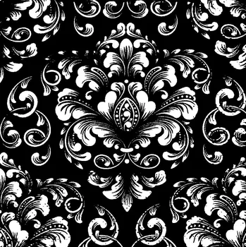 Papírový ubrousek UBR-F65, Ubrousek, 12,5x12,5 cm, BÍLÝ ORNAMENT NA ČERNÉM, 1 kus