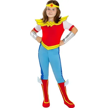 Karnevalový kostým Funiglobal - Kostým Wonder Woman DC Superhrdinky pro dívky - 7-9 years