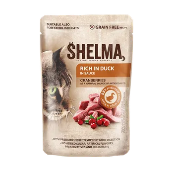 Shelma Cat kachní s brusinkami v omáčce kapsička, 28x 85 g
