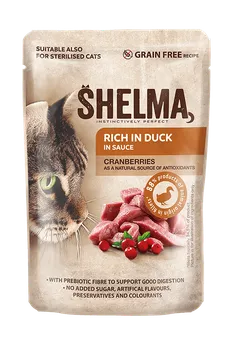 Krmivo pro kočku Shelma Cat kachní s brusinkami v omáčce kapsička