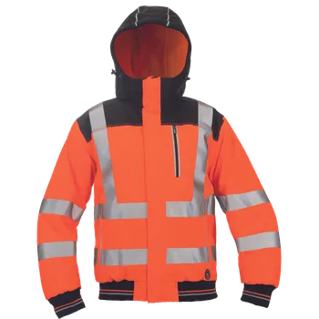 pracovní bunda Cerva Zateplená zimní HI-VIS pilotka KNOXFIELD HVPS červená vel.S