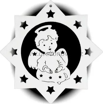 Vánoční dekorace Vánoční ozdoba HVĚZDA s obrázkem č.1503