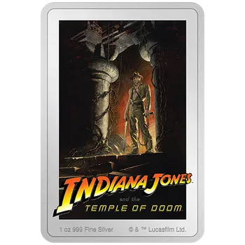 Stříbrná mince Indiana Jones™ - Chrám zkázy ™ 1 Oz 2023 Color PROOF