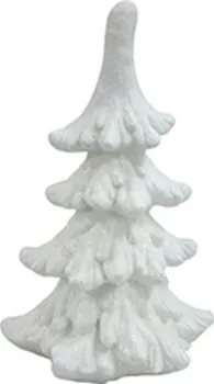 Vánoční dekorace MagicHome Keramická dekorace vánoční stromeček 28 x 22 x 45 cm bílý