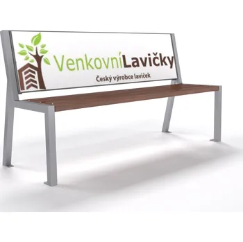 Zahradní lavice HTI Reklamní lavička Verona KA-E1003 Typ ukotvení: klasické (šrouby), Barva konstrukce: modrá