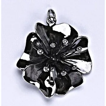 Přívěsek Stříbrný přívěsek kytka - P126 (Stříbrný přívěsek květina s pestíky)