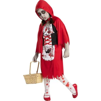 Karnevalový kostým Funiglobal - Kostým zombie Červená Karkulka pro dívky - 7-9 years