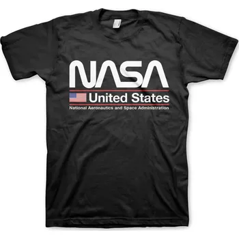 Pánské tričko tričko NASA - United States černé M