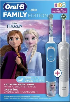 Elektrický zubní kartáček Oral-B Vitality D103 White + Vitality D100 Kids Frozen