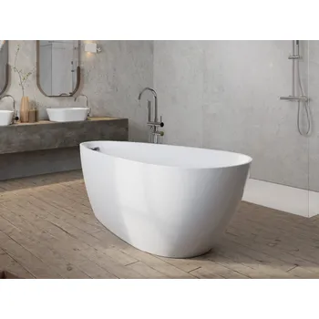 Vana HOPA Volně stojící vana GOYA A-LINE bílá + Barva - Bílá, Barva sifonu - Chrom, Rozměr vany - 170 × 80 cm, VANGOYAA170