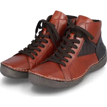 Dámské polobotky Dámská kotníková obuv 52512-38 Rieker červená Barva: rot kombi, Velikost: 38