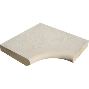 Venkovní dlažba Presbeton Borneo bazénový lem vnitřní roh 36,5 x 22 x 5,5/4,7 cm 1 ks karamelový