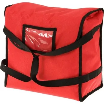 Tepelná izolace Taška na pizzu na 4 krabice 450x450 mm, material Cordura, červená s černým lemováním | FURMIS, ECO L