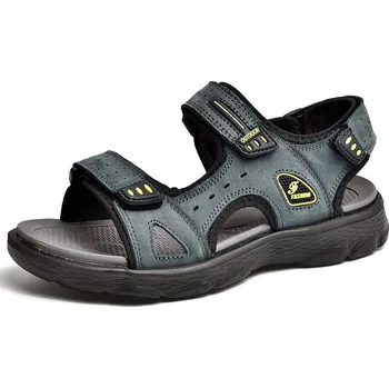 Dámské sandále Pánské sandály s pásky na suchý zip Barva: Šedá, Velikost: 46