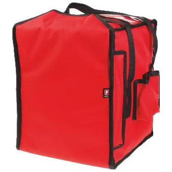 Taška na bowlingovou kouli Taška na pizzu na 8 krabic 350x350 mm, material Cordura, černá s červeným lemováním | FURMIS, T8S