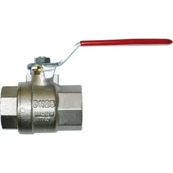 Vodovodní kohout IVR 954 EVERLAST kulový kohout FF1", závitový, plnoprůtočný, páka, voda, poniklovaný