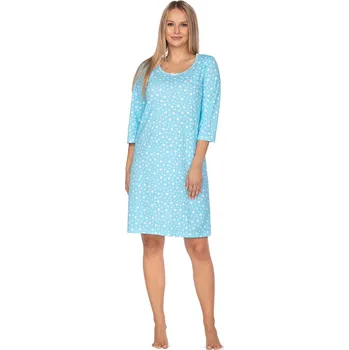 Dámská noční košile Regina noční košile 112 - modrá, L (Bavlněná noční košile dámská)