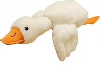 Plyšová hračka Plyšová husa 95 cm bílá/oranžová