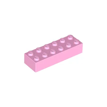 Hračka 2456 Bright Pink Brick 2 x 6 (Světle růžová cihla 2 x 6)