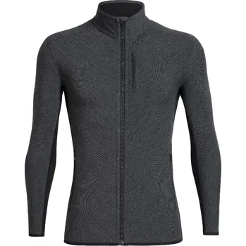 Pánská mikina pánská merino mikina ICEBREAKER Mens Descender LS Zip, Jet Heather/Black velikost: S