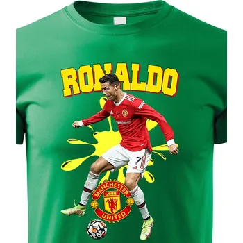 Chlapecké tričko Dětské tričko Cristiano Ronaldo, Barva Zelená, Velikost 158 cm/12 roků, Canvas Dětské tričko Bezvatriko.cz 2034