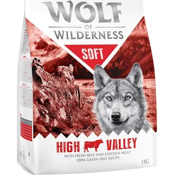 Krmivo pro psa 5kg Wolf of Wilderness Adult "Soft - High Valley" - hovězí