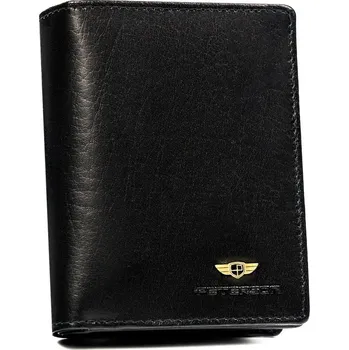 Peněženka Malá černá kožená peněženka Peterson 2549