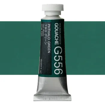 Vodová barva Kvašová barva Holbein 15ml - Phthalo Green