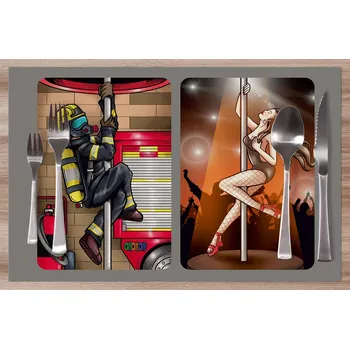 prostírání Prostírání Hasič a striptérka