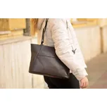 Velká kožená kabelka tmavě hnědá ET-0109, Estelle