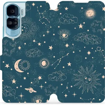 Pouzdro na mobilní telefon Flipové pouzdro Mobiwear - Honor 90 Lite 5G - VP14S Magický vesmír (Knížkové flip pouzdro, obal, kryt na mobil Honor 90 Lite 5G - VP14S Magický vesmír, materiál Umělá kůže + TPU - ochrana 360°, stojánek, silikonová vanička, magnetické zavírání)
