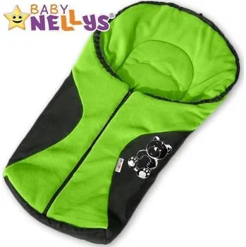 Baby Nellys Fusák nejen do autosedačky ® POLAR - zelený medvídek