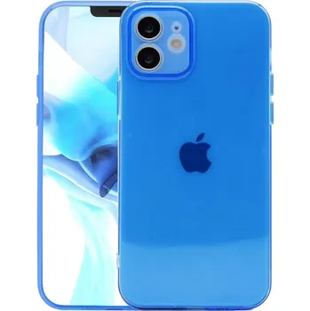 Pouzdro na mobilní telefon Neonový silikonový obal s ochranou fotoaparátu iPhone 12 PRO MAX Barva: Modrá