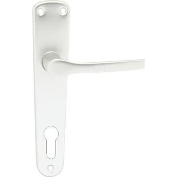 Dveřní kování COBRA MONET Provedení: PZ LI/RE (klika oboustranná/koule), Povrch: F1 - stříbrný elox, Rozteč: 72 mm