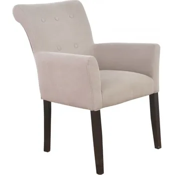 Křeslo Čalouněné křeslo DT02 Barva nohou: Vieux Bois, Sametové čalounění: Azure, Přírodní látka: Stone