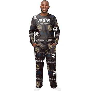Pánské pyžamo Vegas Golden Knights pánské pyžamo Ugly Holiday Pajamas NHL - XXL 90795