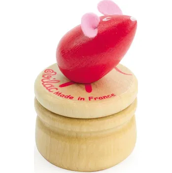 Dřevěná hračka Vilac Dřevěný box na zoubky Myška Červená