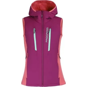 FANTOMA VEST dámská hybridní vesta vínová/růžová XL