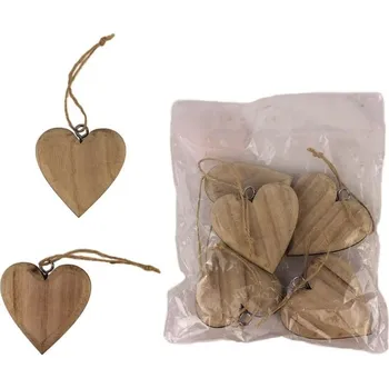 Dekorace srdce, 5ks D4105-20