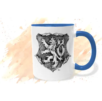 Hrnek - Znak - Český lev Barva: Modrá