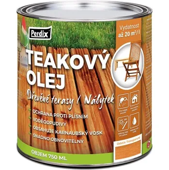 Olej na dřevo Perdix Teakový olej transparentní 750ml