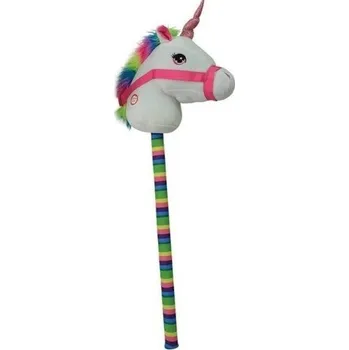 Dětské zboží Happy People Koňská hlava na tyči se zvuky bílá