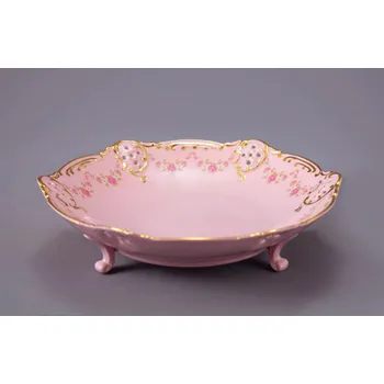 Leander, Miska mělká Diana na nožkách 19,5 cm, růžový porcelán